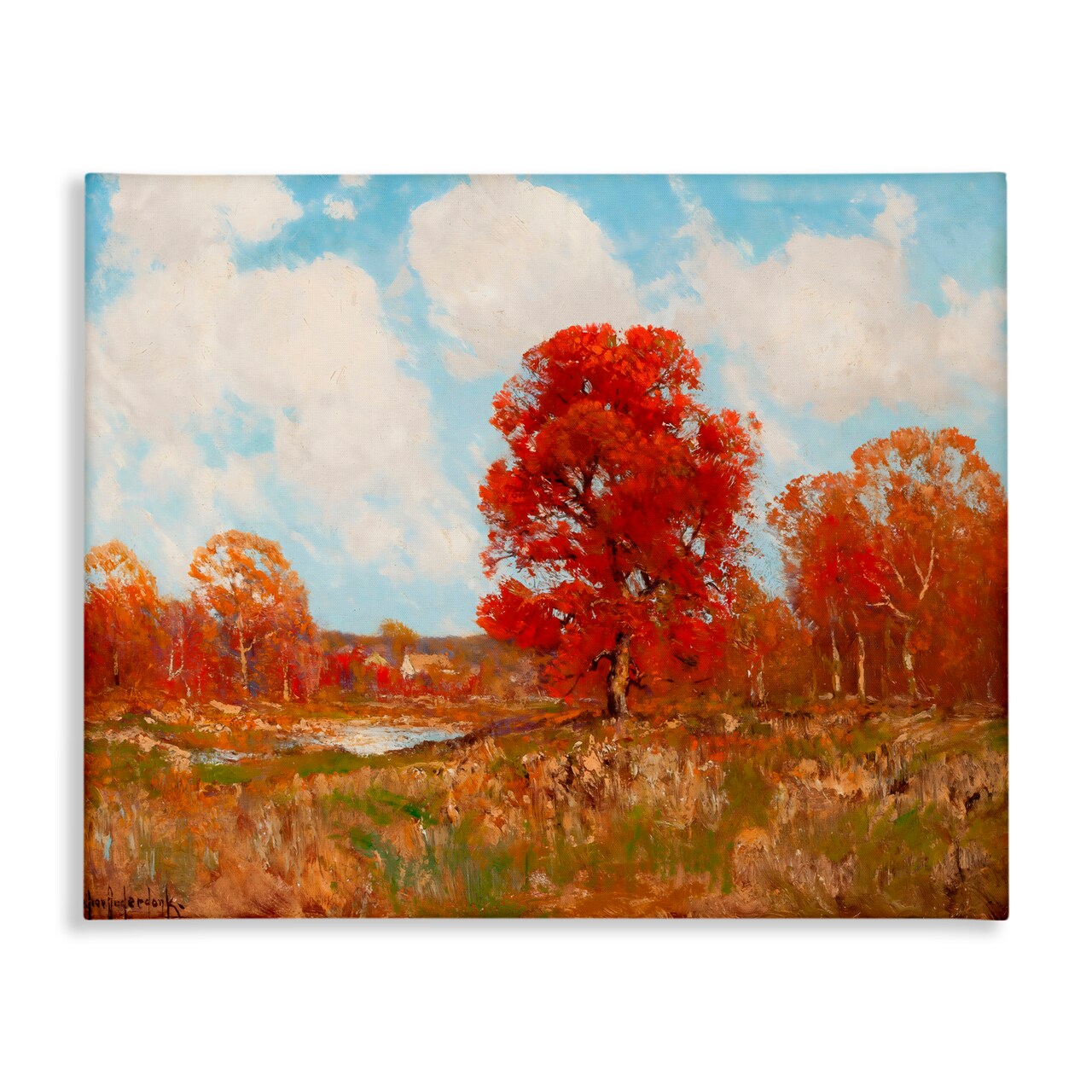 Stupell Industries Fall Landscape with Red Foliage Canvas, design by Arlington Prints